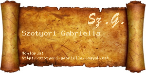Szotyori Gabriella névjegykártya