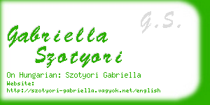 gabriella szotyori business card